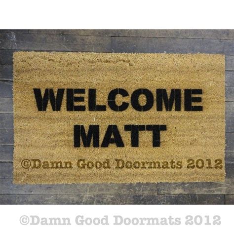 Welcome Matt Welcome Mat Doormat By Damngooddoormats On Etsy