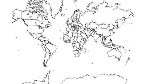 World Map Detailed Dxf File Free Download