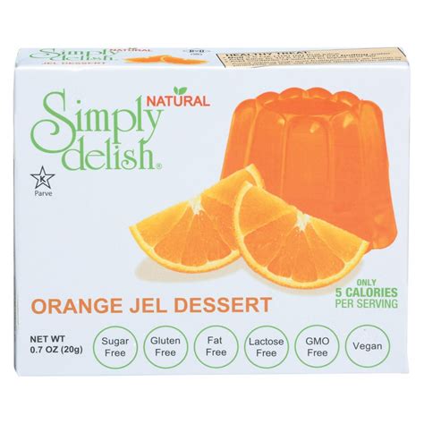 Simply Delish Natural Jel Dessert Orange 16 Oz Case Of 6 Sugar