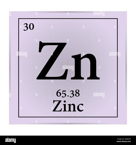 Zinc Periodic Table Of The Elements Vector Illustration Eps 10 Stock Vector Image And Art Alamy