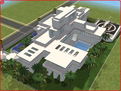 Sims 2 White Hillside Mansion By Ramborocky On Deviantart