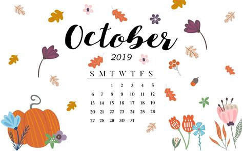 October 2019 Calendar Wallpapers - Wallpaper Cave