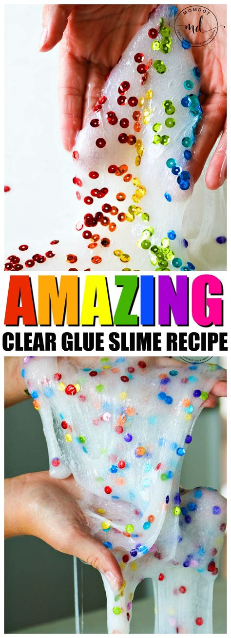 Clear Glue Slime For Kids Homemade Slime Recipes