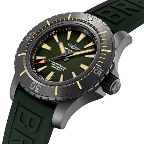 Breitling Superocean Automatic 48, DLC-Coated Titanium, Green dial, V17369241L1S2 | Luxury ...