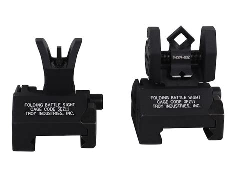 Troy Industries Micro Flip Up Battle Sight Set M4 Style Front And Di