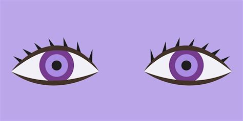 Premium Vector Purple Eyes In Cartoon Style