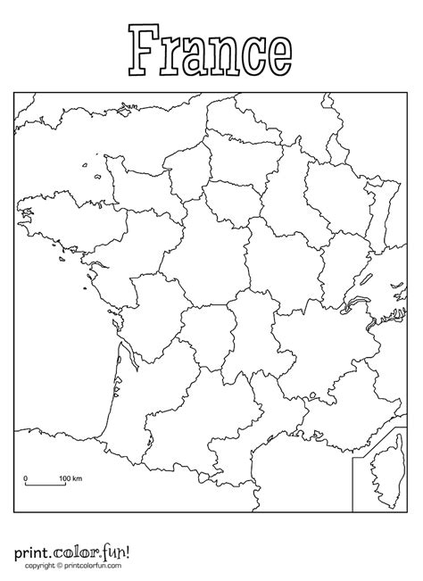 Free maps, free outline maps, free blank maps, free base maps, high resolution gif, pdf, cdr, ai, svg, wmf Download and print your page here! | France map, Teaching ...