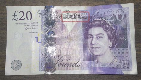 20 British Pounds Paper Currency Bill 2006