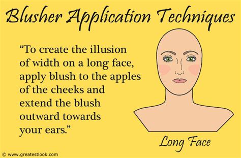 Applying blush on a long face should result in creating an illusion of a width on the face. How to apply blush or blusher for an oval, square, round ...