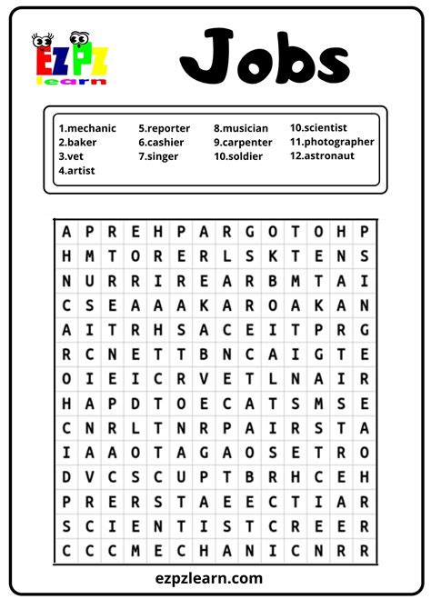 Jobs 2 Word Search