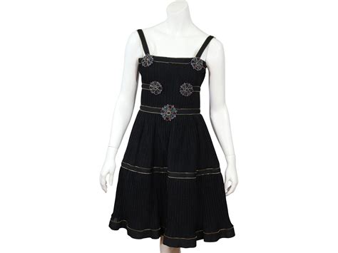 Chanel Black Embellished Runway Dress Runway Dresses Embellished