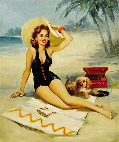 Pinup Girls On The Beach