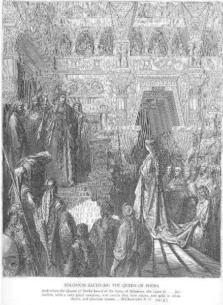 Solomon Receives The Queen Of Sheba Gustave Dore