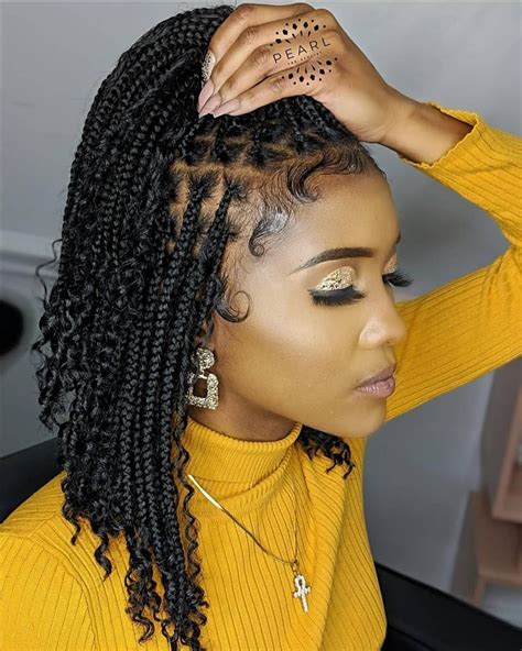 Top African Hairstyles On Instagram “so Gorgeous 🔥🔥 Knotless Bob Braids Edgesonfleek Hairs