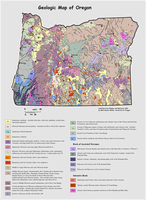Geologic Map Of Oregon Geology Pics