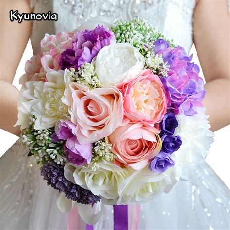 Romantic Wedding Bouquet Mixed Colors Brooch Bouquet