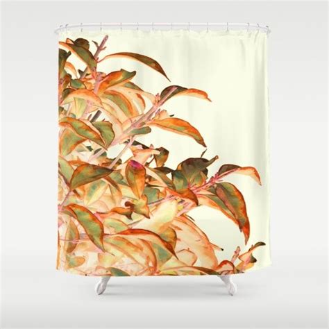 Foliage In Orange Shower Curtain By Artskratches Society6 Orange