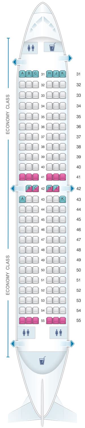 Seat Map China Southern Airlines Boeing B737 300 Layout B Seatmaestro