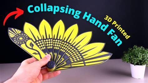 3d Printed Collapsing Hand Fan Youtube