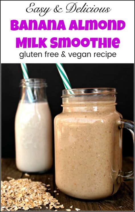 Almond milk smoothie that is healthy, easy and great for a quick breakfast. Easy Banana Almond Milk Smoothie | Recipe | Smoothies with ...