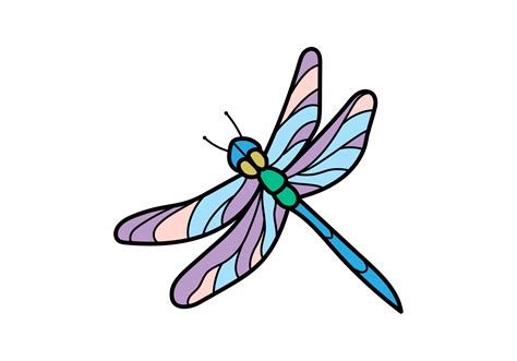 Dragonfly Colorful Art Illustration Free Stock Photo Public Domain