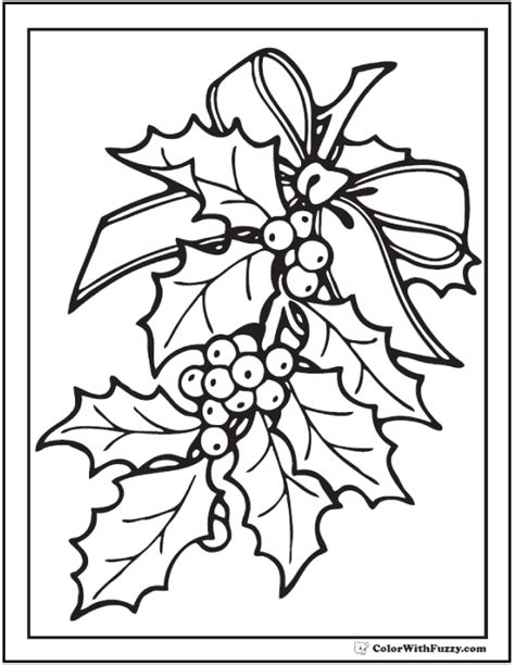Angel singing christmas carols coloring page. Christmas Holly Coloring Page