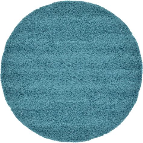 Nuloom gabriela contemporary area rug, 5′ x 8′, navy blue. Unique Loom Solid Shag Aqua Blue 6 ft. Round Area Rug ...