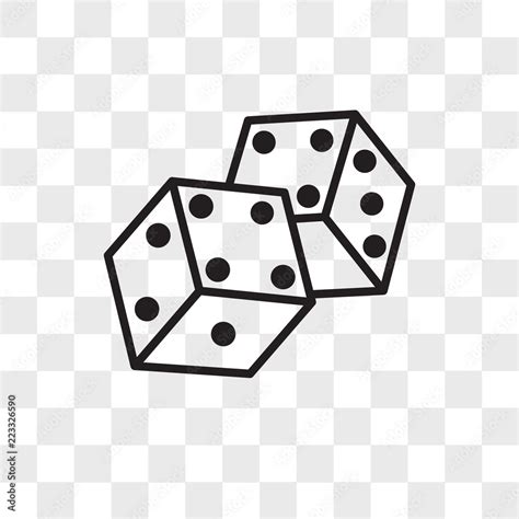 Dice Vector Icon Isolated On Transparent Background Dice Logo Design