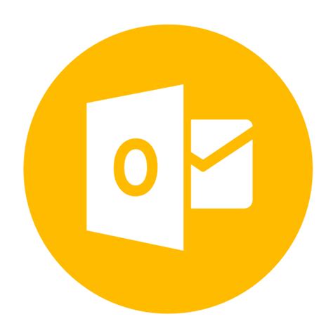 Logotipo De Outlook Símbolo Png Amarillo