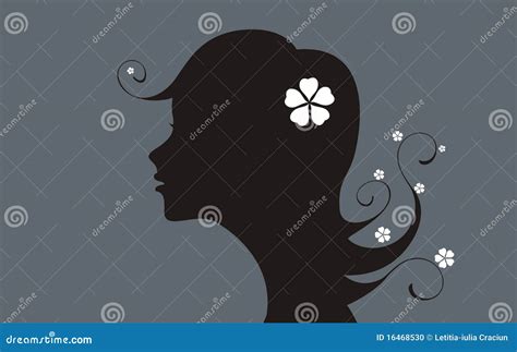 Vector Girl With Flowers Stock Vector Illustration Of Vector 16468530