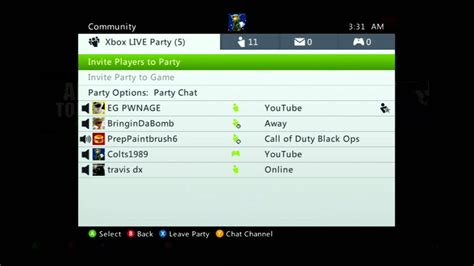 Xbox Live Party Chat Youtube