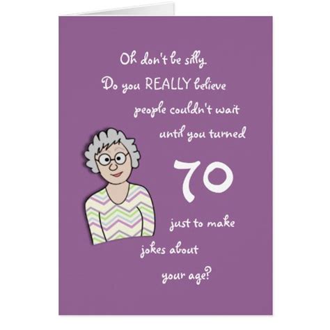 70th Birthday For Her Funny Card Zazzle