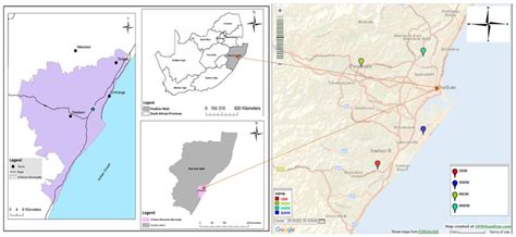 Map Showing Site Locations With Wastewater Treatment Plants Across The