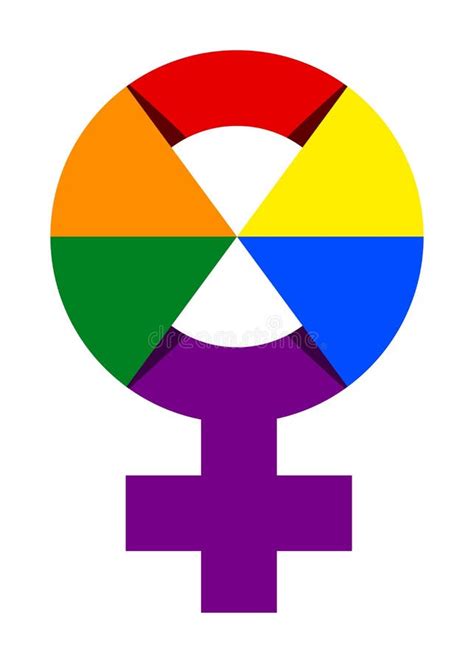 Illustration Of Woman Symbol In Rainbow Color Vector Rainbow Woman Gender Sign Stock Vector