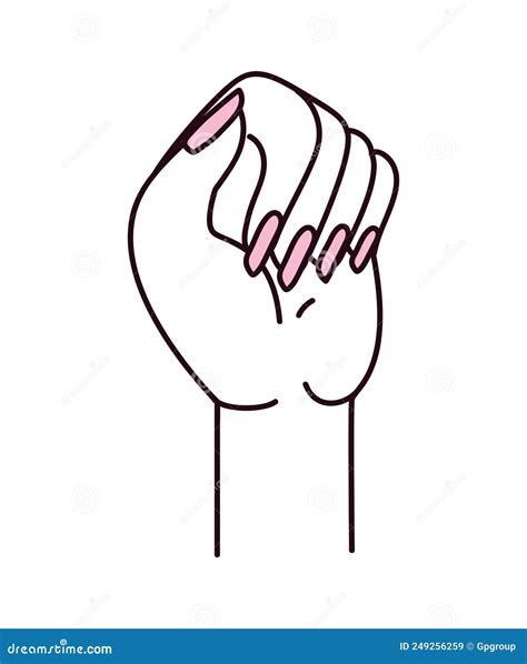 Desenho de punho feminino ilustração do vetor Ilustração de mulher