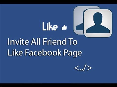 This will show who has reacted to your page's post. How to invite all friends to like facebook page - YouTube