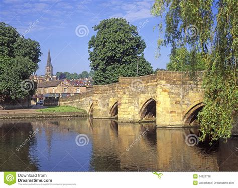 Bridge Over The River Wye At Bakewell Derbyshire Stock
