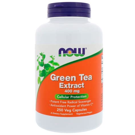 Now Foods Green Tea Extract 400 Mg 250 Veg Capsules By Iherb