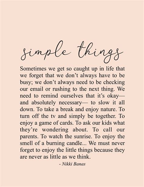 Simple Things Quote And Poetry Print Nikki Banas Walk The Earth