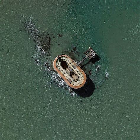 Built by napoleon, this stone sea fort was later used as a game show set. Fort Boyard, France - anthonyquigley.com