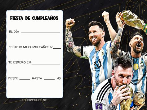 Invitaciones Argentina Messi Cumpleanos Todo Peques