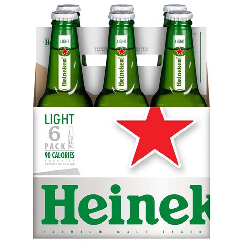 Heineken Light Lager Beer 12 Oz Bottles Shop Beer At H E B
