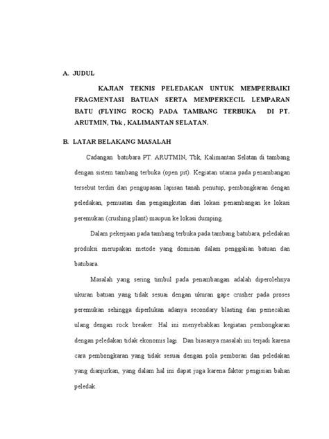 713 article critique requires students to make a critical analysis of another paper, often an essay, book or journal article. Contoh Proposal Peledakan