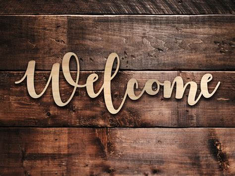 Welcome Wood Sign - Personalized by Kate