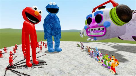 Sesame Street Elmo And Cookie Monster Vs Fnaf Security Breach In Garry