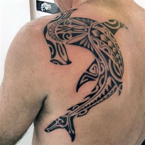 The shark used in tattoos today can mean more than simply an aggressive force or a fearlessness to pursue anything in life. 50 Tribal Shark Tattoo Designs For Men - Sea-Dweller Ideas
