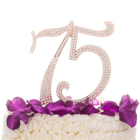 Ella Celebration 75 Cake Topper For 75th Birthday Or Anniversary