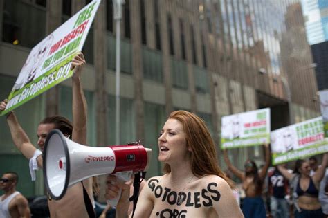 Ny Stages Topless Parade With 60 Cities Worldwide Demanding Bare Chest Gender Equality