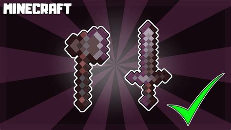 How To Make Netherite Weapons In Minecraft 1165 Youtube