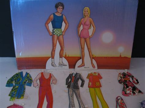 Vintage 1973 Whitman The Brady Bunch Loose Paper Dolls Greg And Marcia